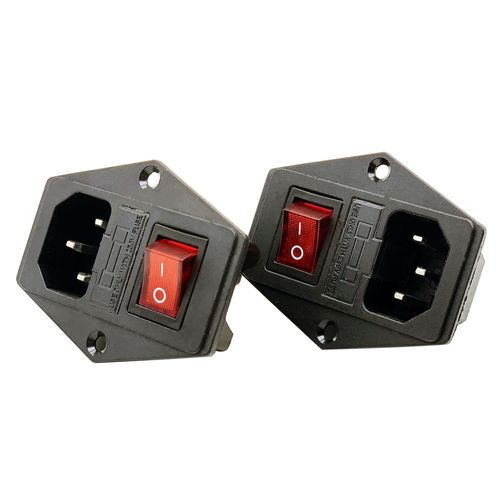 Pinzi socket AC-01A three-in-one power socket with switch with fuse with screw hole with light switch