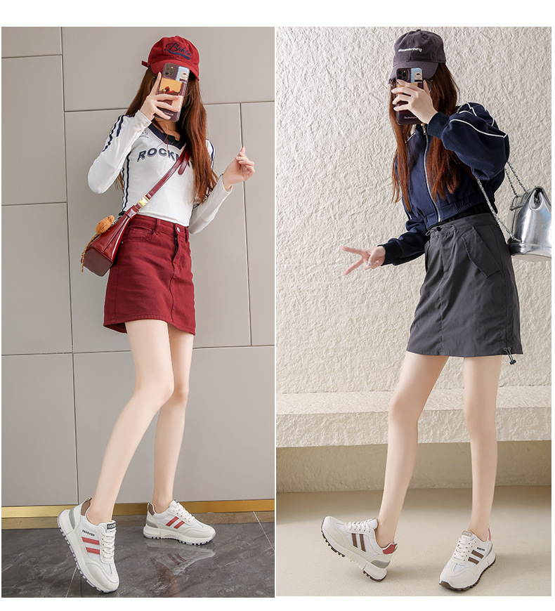 Sapatilhas de desporto em mesh para mulher calçado casual_voghion.com