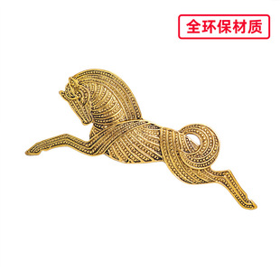 Personalized Zodiac Ancient Gold Ancient Silver Horse Brooch Electroplated Pentium Horse Pin Animal Accessories Men's and Women's Suit Corsage