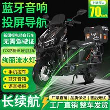 2025新款国标黑骑士款电动车自行车60V72V高速外卖钓鱼电瓶车换电