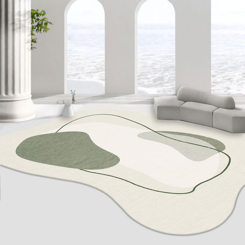 Estilo nórdico irregular alfombra de terciopelo de cristal sala de estar sofá mesa de café alfombra de piso estudio tocador estera antideslizante