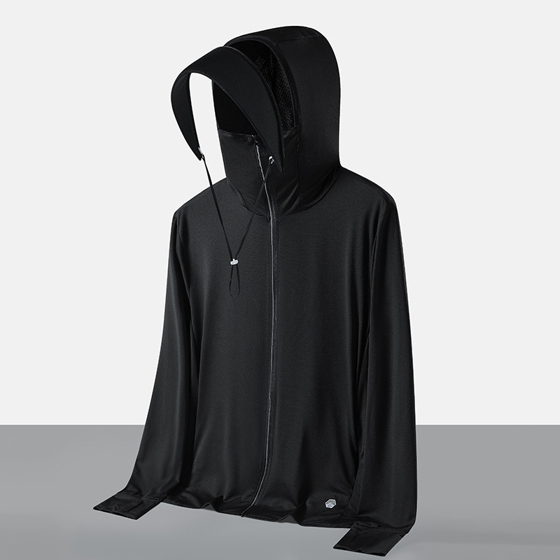 Gran sombrero de brida ropa de protección solar personalizada parejas de verano chaqueta de verano publicidad de ropa de piel impresa logotipo