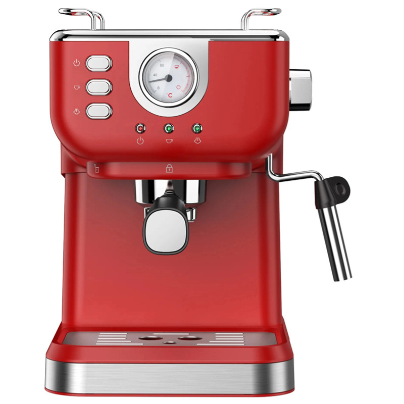 Cafetera italiana pequeña semiautomática de alta presión para oficina, con extracción de vapor concentrado para espumar leche, máquina de café transfronteriza para uso doméstico