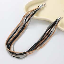 民族风夸张多层链项链 波西米亚多层合金个性百搭项链女跨境货源