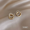 Fashionable silver needle, universal retro earrings from pearl with tassels, silver 925 sample, wholesale