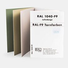 德国劳尔RAL色卡 F9军工迷彩色系单页RAL-F9