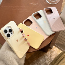 简约小爱心苹果17promax手机壳适用iphone16防摔14小众15软套13韩