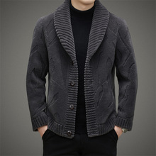 MJ1150男士2025冬季款羊剪绒保暖外套休闲两面穿翻领大衣皮草夹克