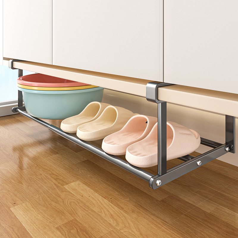 Bathroom hanging hole-free basin storage rack multi-functional…