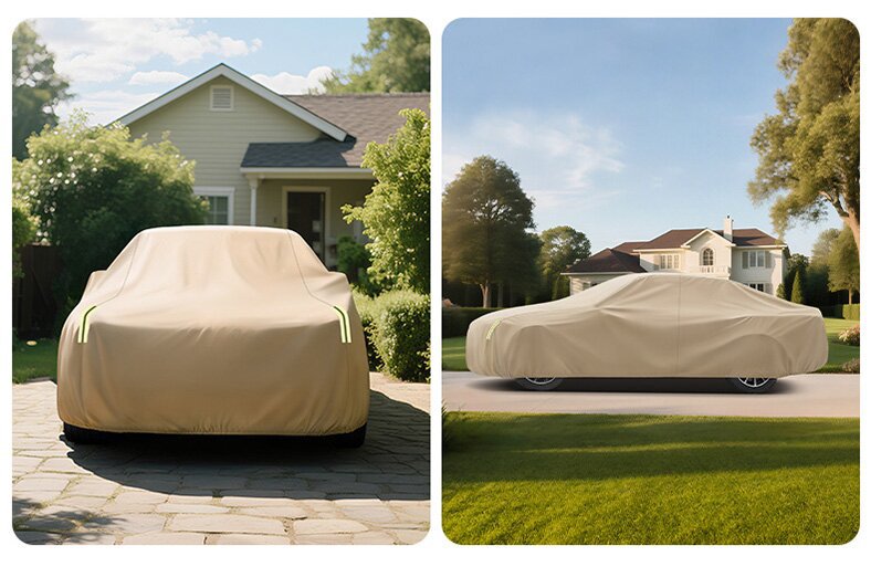 Car Full Cover, Sun Protection, Heat Insulation, Frost and Snow Protection, Scratch Protection, Dust Protection, Wind Protection, All-Season Universal Oxford Cloth Car Cover