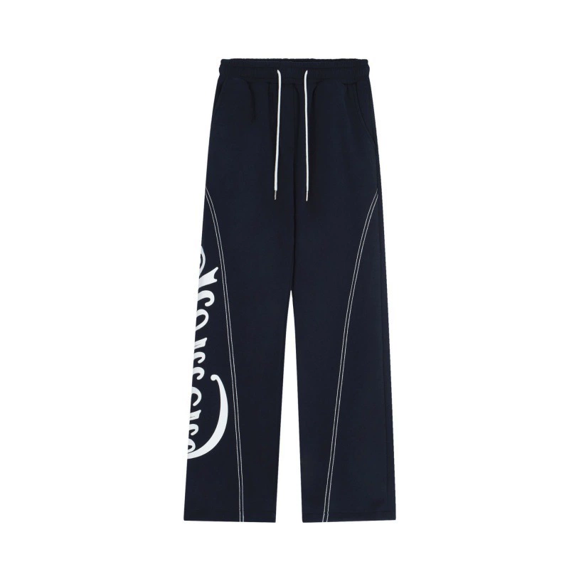 Ретро весенние прямые широкие брюки, плюс‑сайз (XL–6XL), американско-европейский стиль, с эластичным поясом