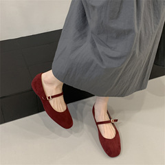 Jonmei for San内增高3cm~复古豹纹玛丽珍鞋女单鞋2025方头银色鞋