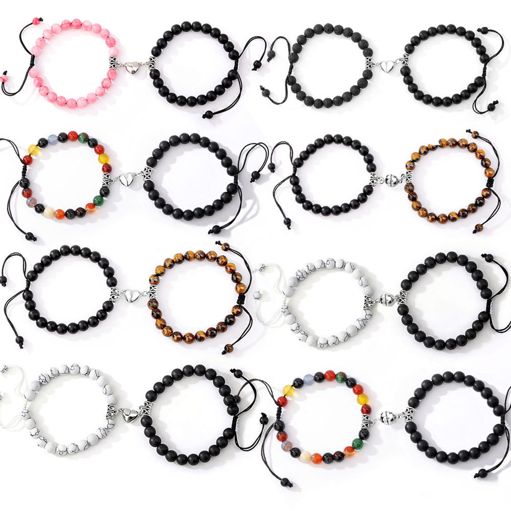 Mode Forme De Cœur La Pierre Naturelle Perlé Bracelets display picture 1