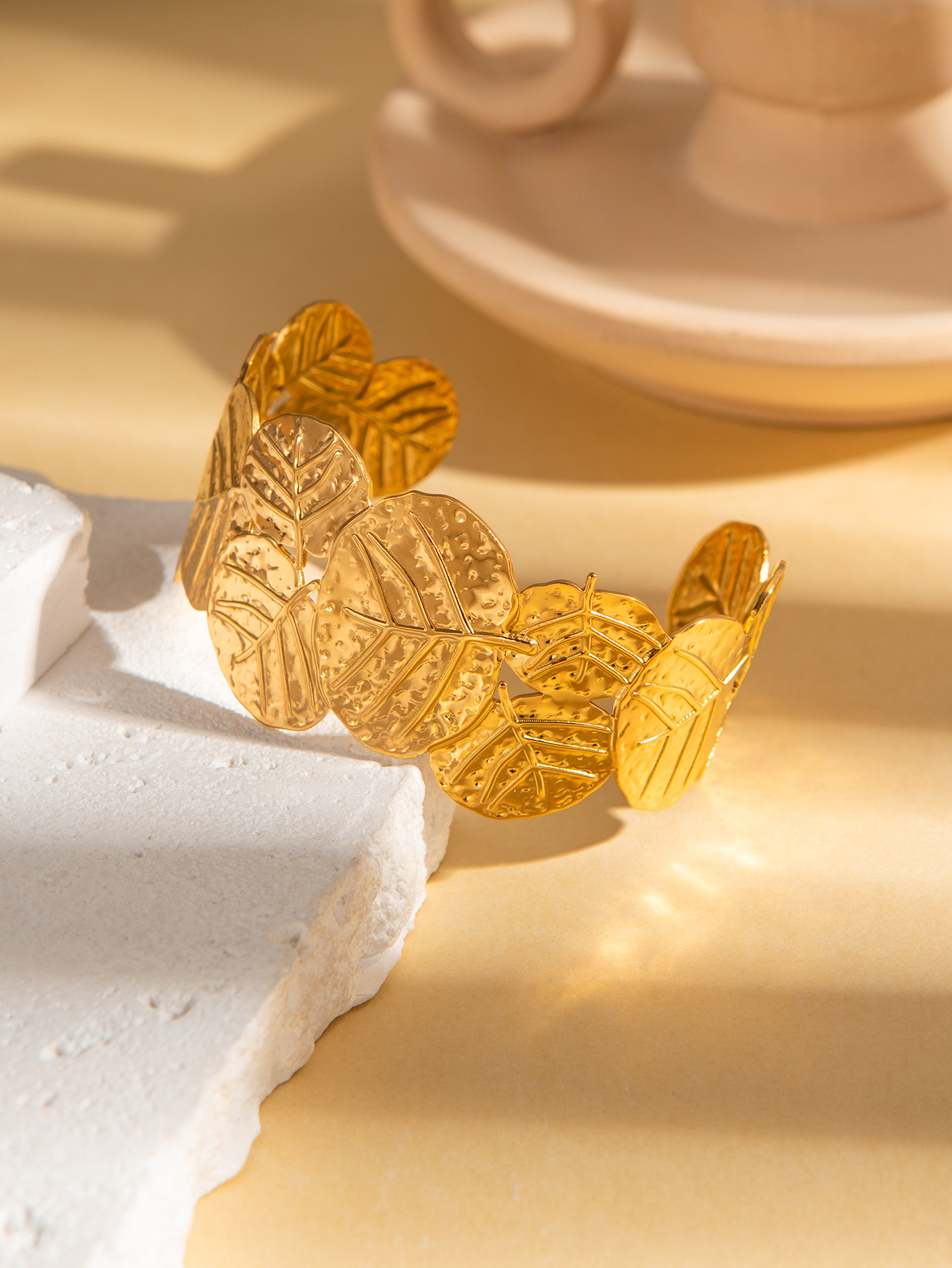 29g Weight 18K Gold Plated Plating Material Bangle Classification Titanium Steel Chain Material 1 Piece Quantity Casual, Party, Street Occasion Titanium Steel Material Flower, Butterfly Pattern All Seasons Season Women's Gender Plating Design IG Style Style Gold Color IG Style Flower Butterfly Titanium Steel 18K Gold Plated Bangle In Bulk 11