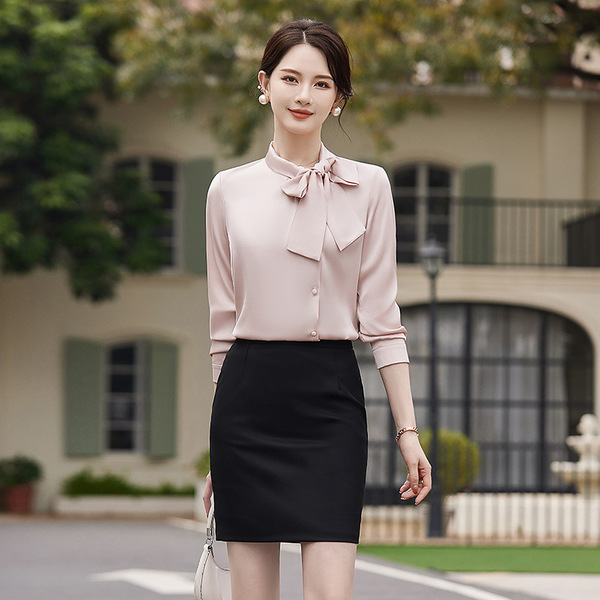 Fashionable elegant shirt with bow