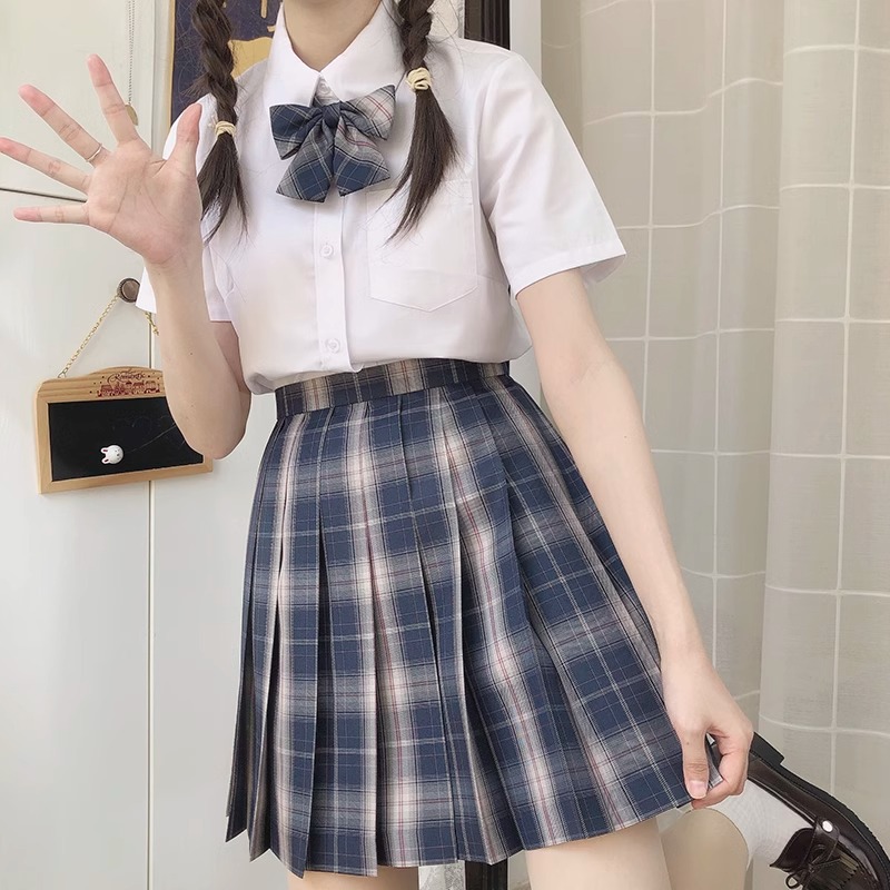(2개) JK 주름 치마 일본 대학 스타일 오리지널 페어 스커트 소녀 스커트 주니어 고등학생 유니폼