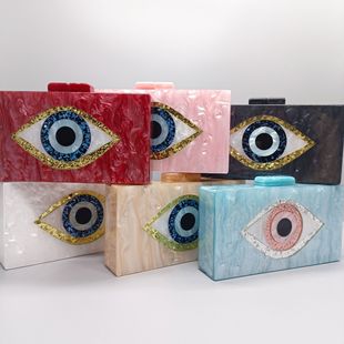 Cross-border Bag 2022 New Acrylic Eye Bag European and American Style Wedding Evening Bag Clutch Bag Chain Crossbody Bag