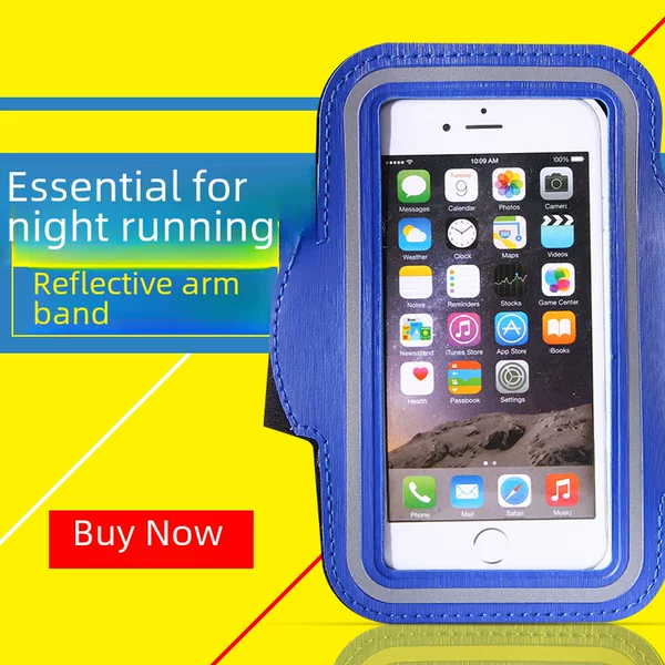Factory Direct Sales Outdoor Sports Mobile Phone Arm Bag Non-Silk Screen Armband Fitness Running Cycling Arm Bag with Printable Logo