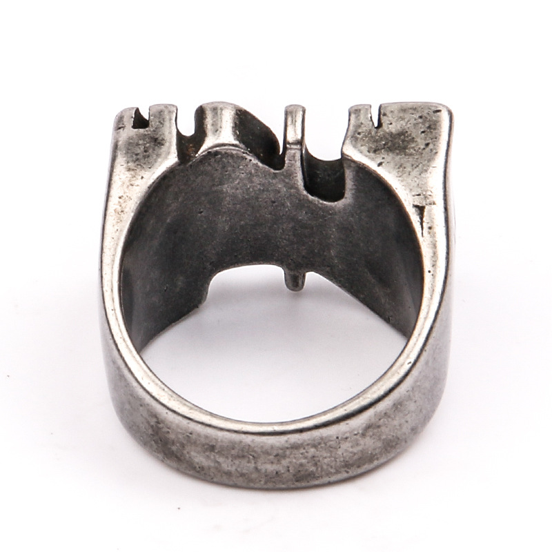 19g Weight Rings Classification 1 Piece Quantity Street Occasion Titanium Steel Material Letter Pattern Men's Gender Polishing Design Hip-Hop Style Hip-Hop Letter Titanium Steel Polishing Men's Rings 11