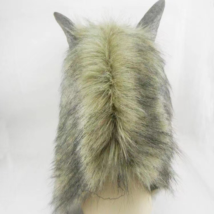 Halloween traje de lobo máscara cabeza de Lobo guantes cabeza de animal cubierta horror estanque de látex vestido de lujo bola máscara envío gratuito