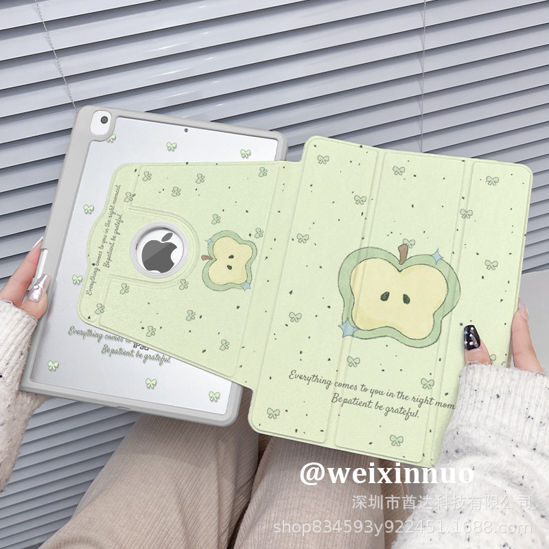 【Label 720 ° Rotate] Cute Graffiti Suitable for iPad Pro Tablet Protective Cover 2017/18 Models 9Th Generation