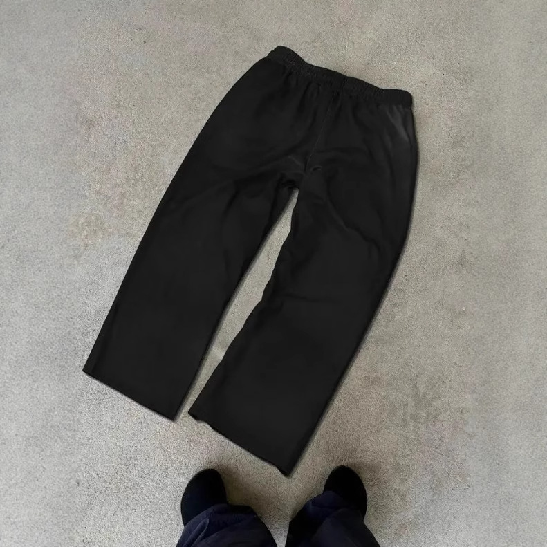 Pantalones informales de pierna recta para hombre, estilo gótico oscuro, hip-hop, pantalones deportivos holgados estampados, joggers con cordón ajustable a la moda.