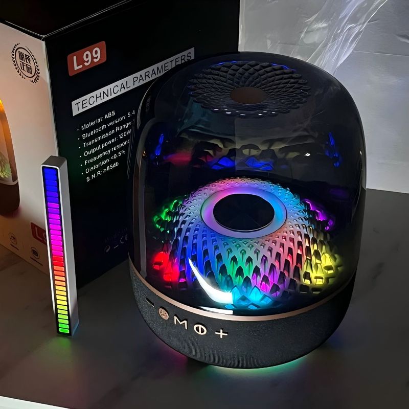 L99ハーマンブルートゥース音響透明瑠璃モデル家庭用スマートAIデスクトップ重いサブウーファ屋外携帯スピーカー|undefined
