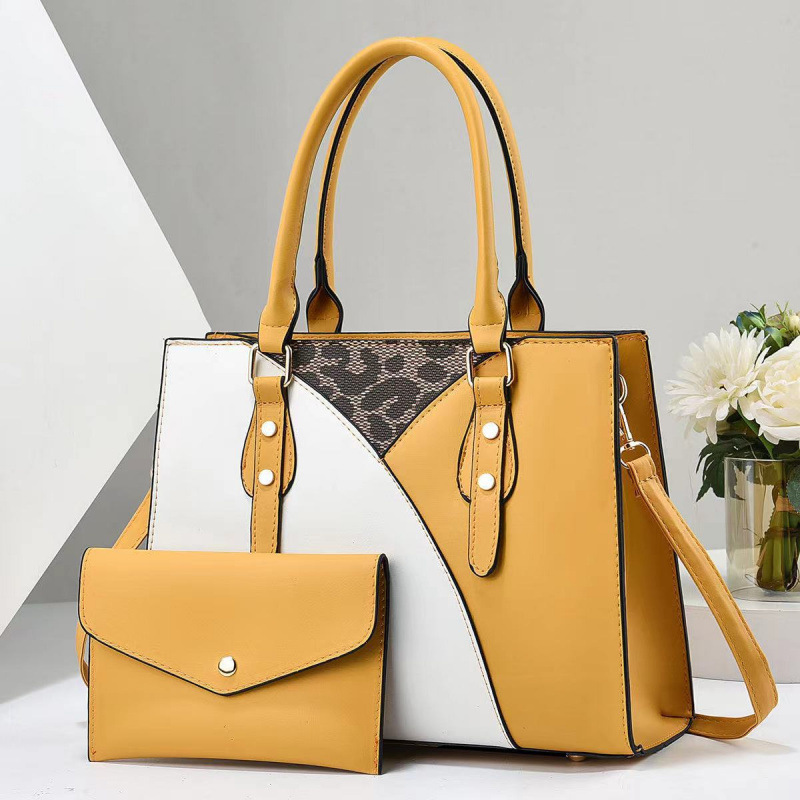 Dos paquetes de bolsas de niños y madres 2025, bolsas de mano de nuevo color color, temperamento de textura, bolsas de hombro inclinadas transfronterizas