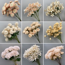 香槟色花材婚庆假花插花吊顶花玫瑰花洋牡丹婚礼布置装饰花艺