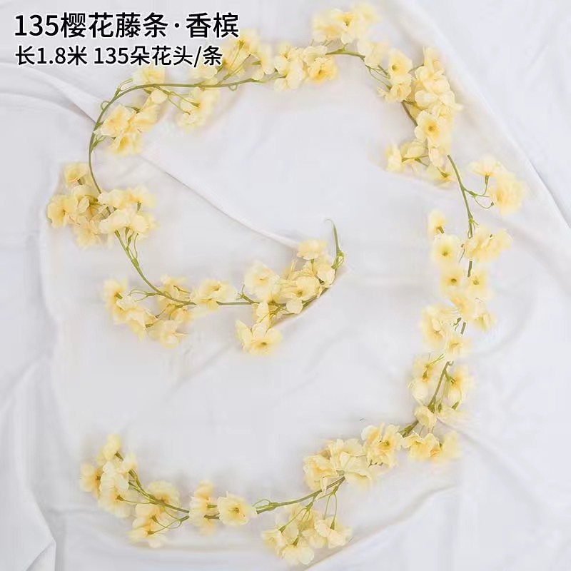 桜の藤条の造花のエアコンのパイプをシミュレーションして、装飾の花藤の結婚祝いの天井の藤の花条の越境の対外貿易を遮ります。|undefined