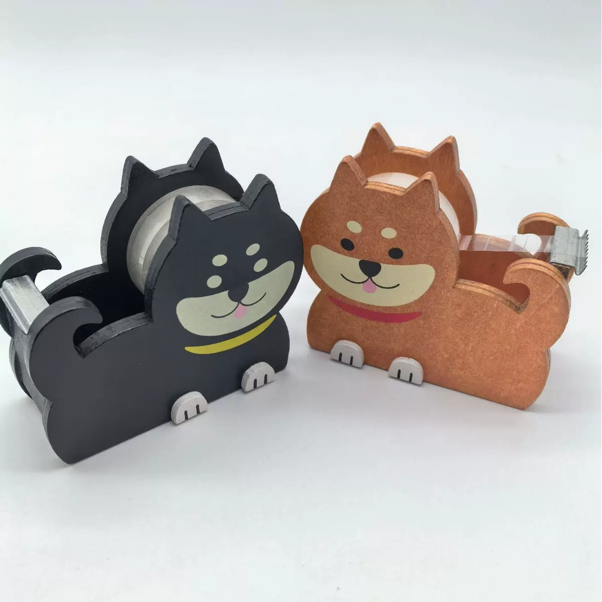 胶带切割器桌面动物防滑胶带切割器zakka日式柴犬创意卡通胶带机