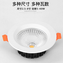 嵌入式射灯5寸6寸7寸8寸30W40W暗装天花灯嵌入式桶灯高亮cob筒灯