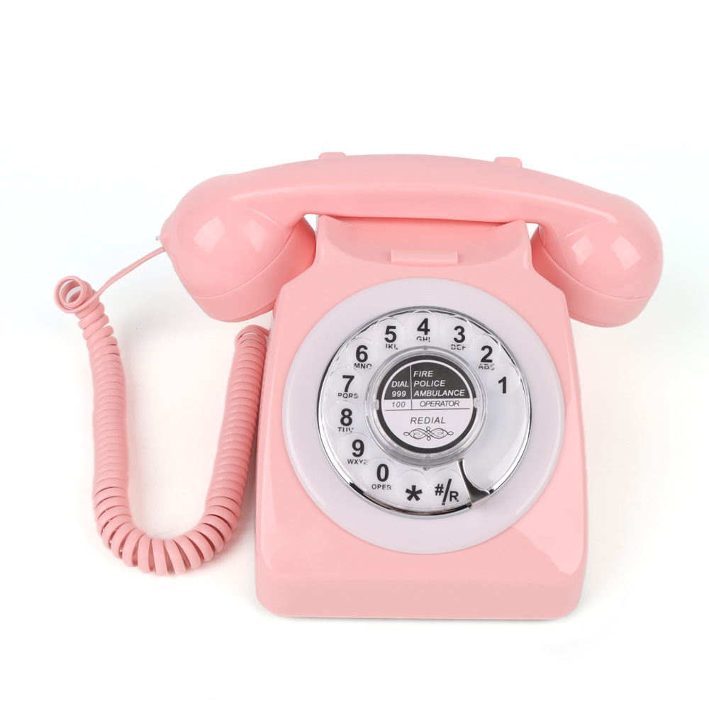 Teléfono retro transfronterizo, teléfono de botón, teléfono fijo, para habitación de huéspedes, oficina, teléfono móvil para el hogar, hotel, estilo antiguo