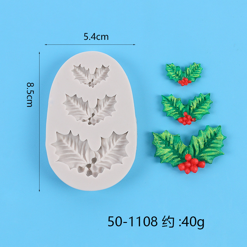 DIY Navidad serie molde Navidad árbol alces regalo chocolate muleta fondant caramelo vestido molde de silicona