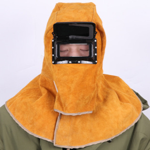 Cowhide Welding Protective Mask Welding Anti-Bake Face Protective Equipment Face Face Face Face Face Face Face Face Cover Cover Cover