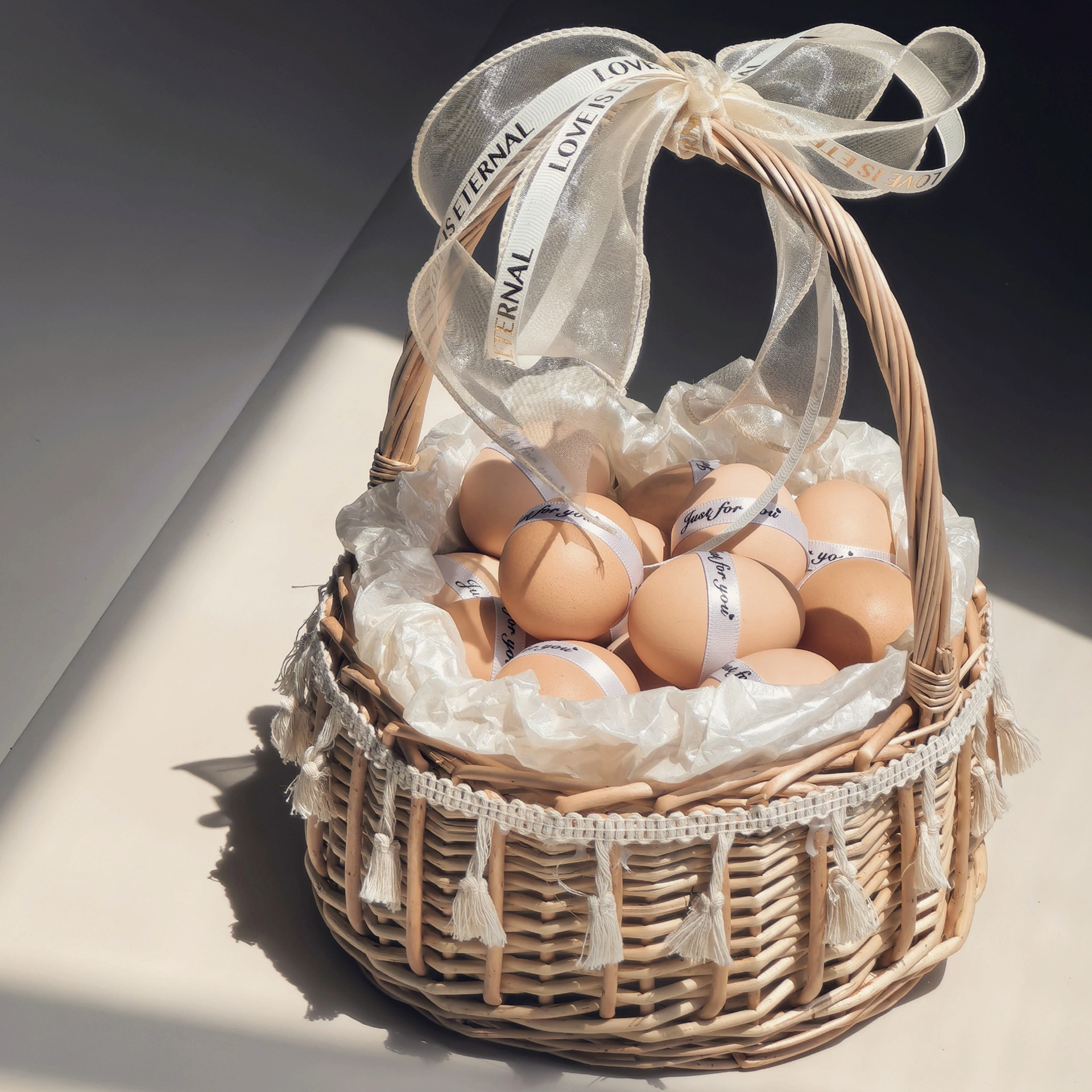 Caja de flores de cuna creativa huevo mensual acompañante caja de regalo cesta de flores flores caja de paquete de flores frutas red caja vacía