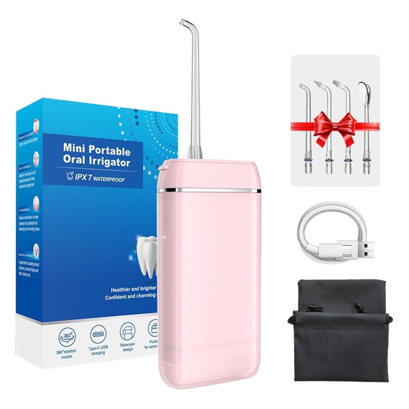 Baining/Honglong nuevo inteligente limpiador de dientes usb portátil de tres engranajes mudo irrigador oral eléctrico