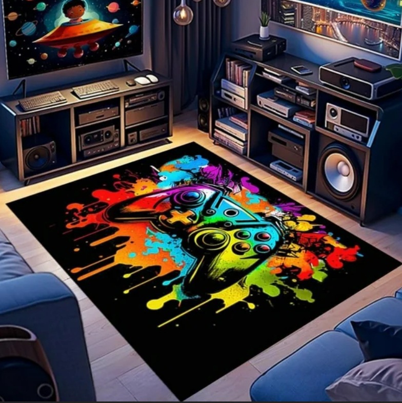 Transfronterizo Amazon 3D máquina de juego de colores alfombra e-sports SALA DE VIDEOJUEGOS manejar alfombra completa en stock al por mayor