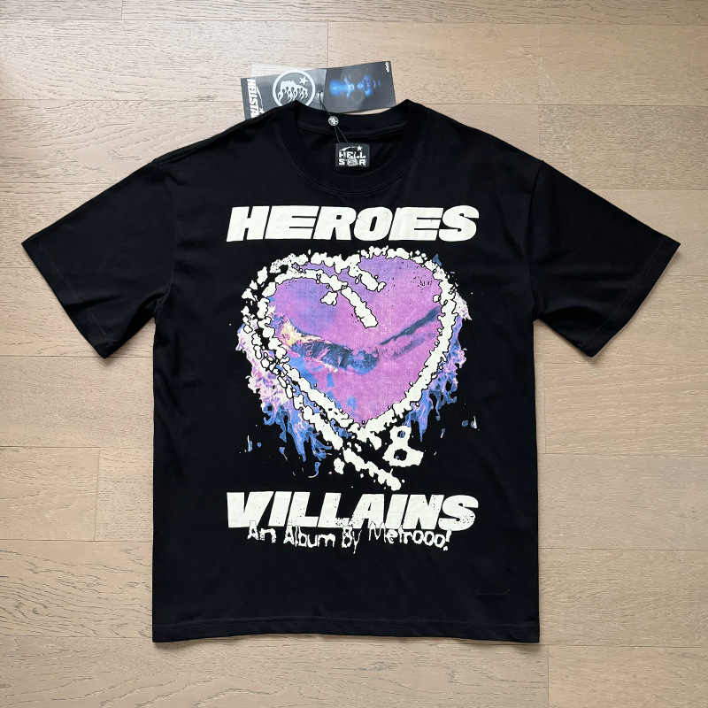 美潮地獄の星insと同じレトロなプリント上着男女のカジュアルなファッション綿の水洗い半袖tシャツ|undefined