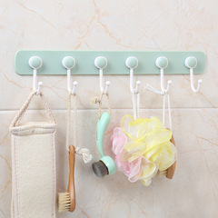 Hook strong adhesive bathroom punch-free hanger wall hanging wall wall traceless sticky hook kitchen row hooks