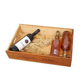 木质六瓶装洋酒包装盒 天地盖红酒包装盒 松木六只装红酒盒
