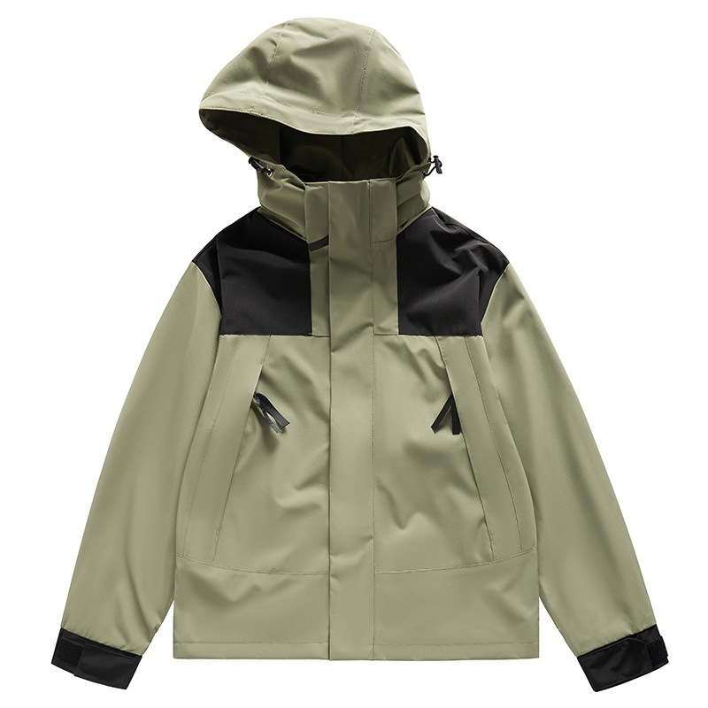 Nuevo traje de asalto de hombre ligero y transpirable moda casual versátil encapuchado al aire libre de montaña deportivo relajado simple