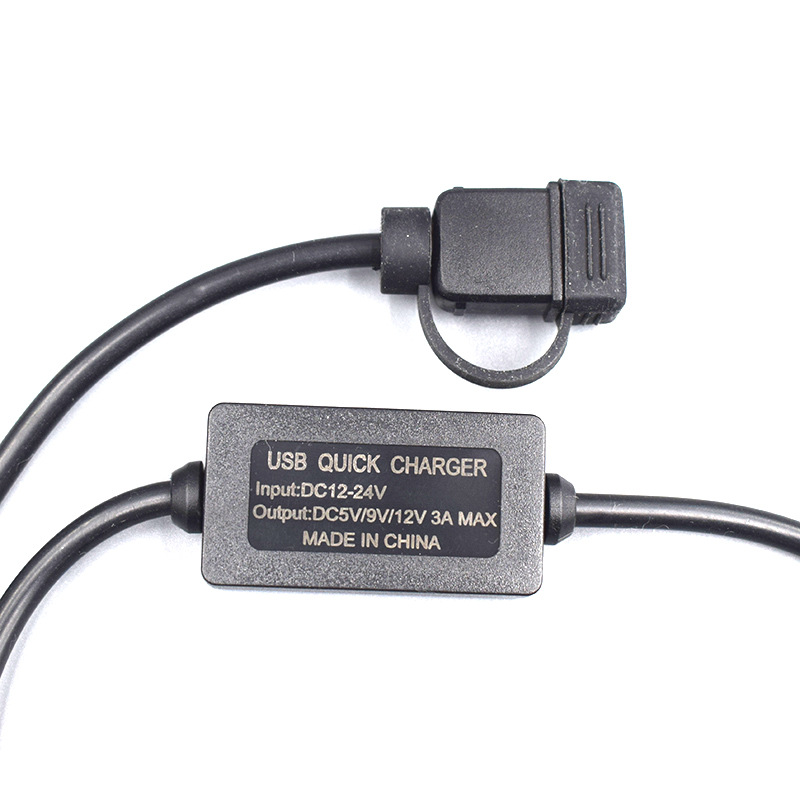 빠른 충전 USB 충전기 오토바이/오토바이/전기 자동차 휴대 전화 충전기 방수 12V-30V