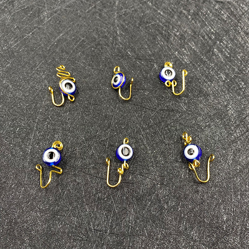 Amazon's best-selling stone nose clip, colored stone stainless steel nose ornaments, no punching, personalized fashion jewelry wholesale