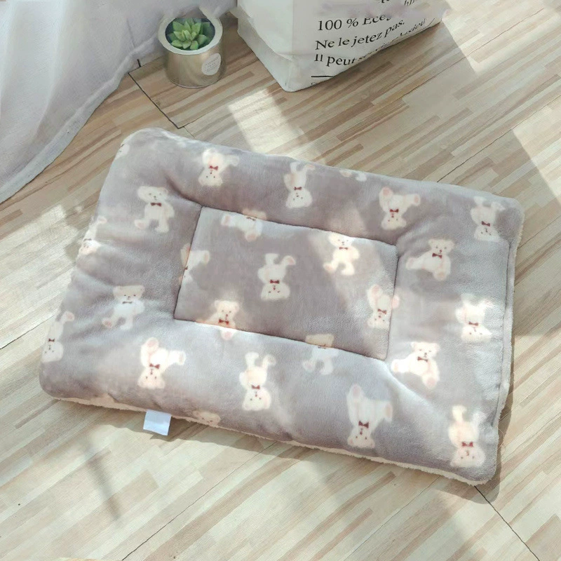 Pet Double-Sided Warming Cushion, Increased Thickness, Multi-Size (13×13–105×71 cm)