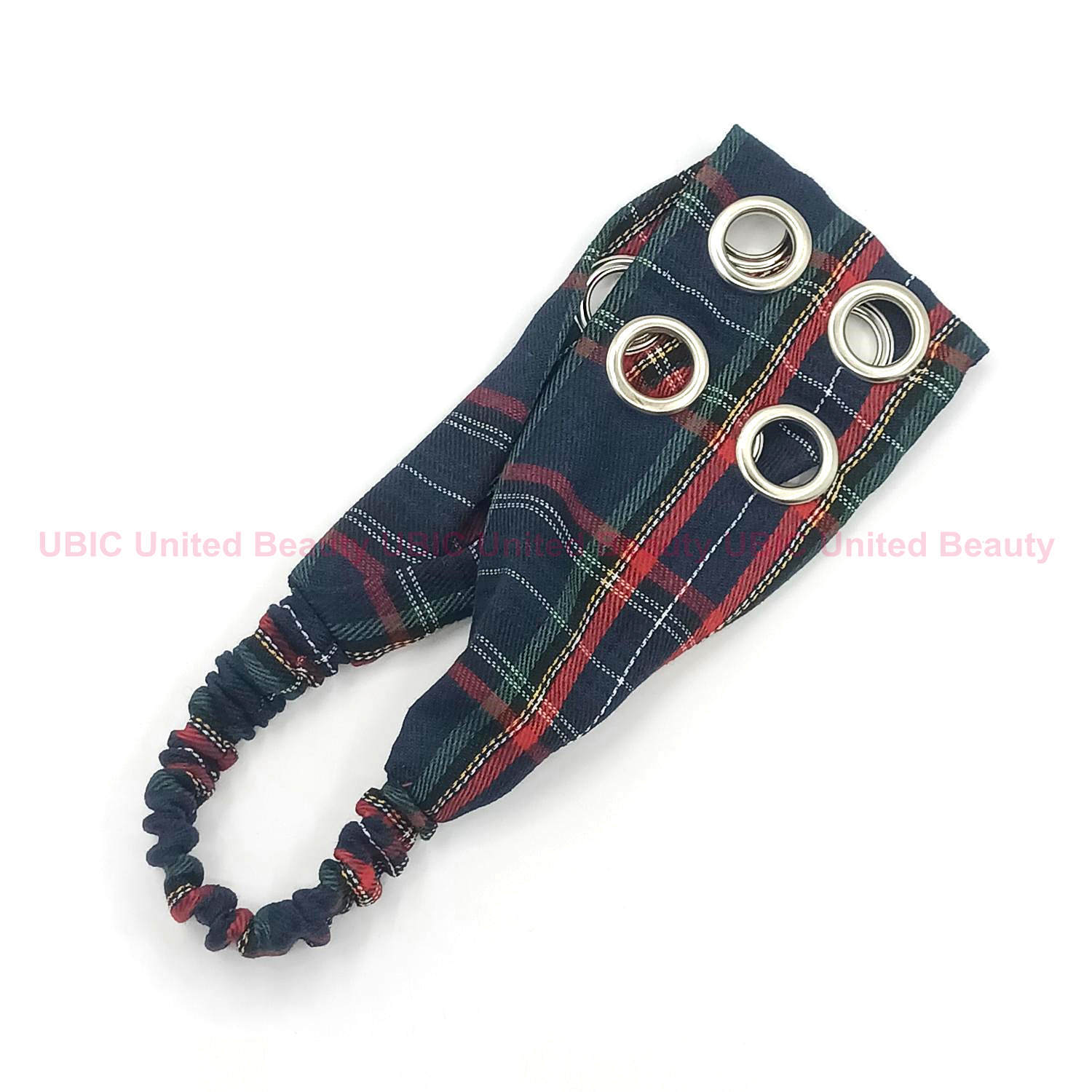 HW250602-37.5+6x9cm苏格兰布8气眼头带-I