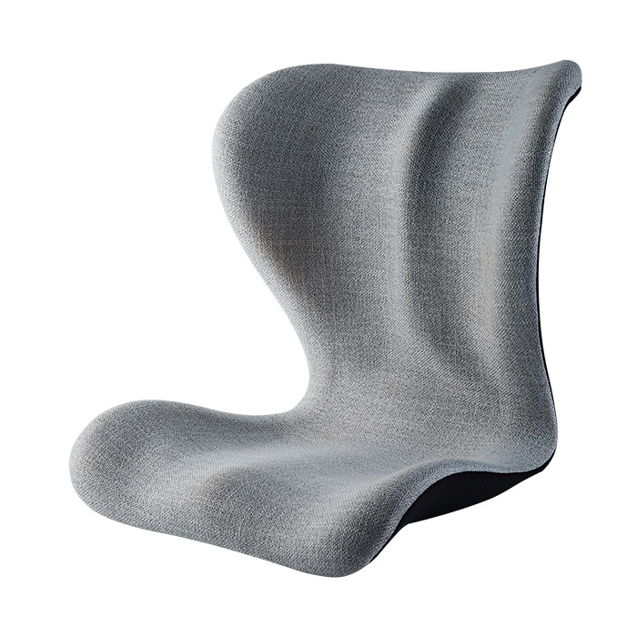 Xinpin Car Petal Seat Cushion Office Long Sitting Waist Support (Auto Parts and Accessories) - k01-fabric-cover-linen-gray-434340cm