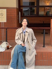 高级感英伦风衣女中长款2025春秋新品韩版流行时尚复古长过膝外套