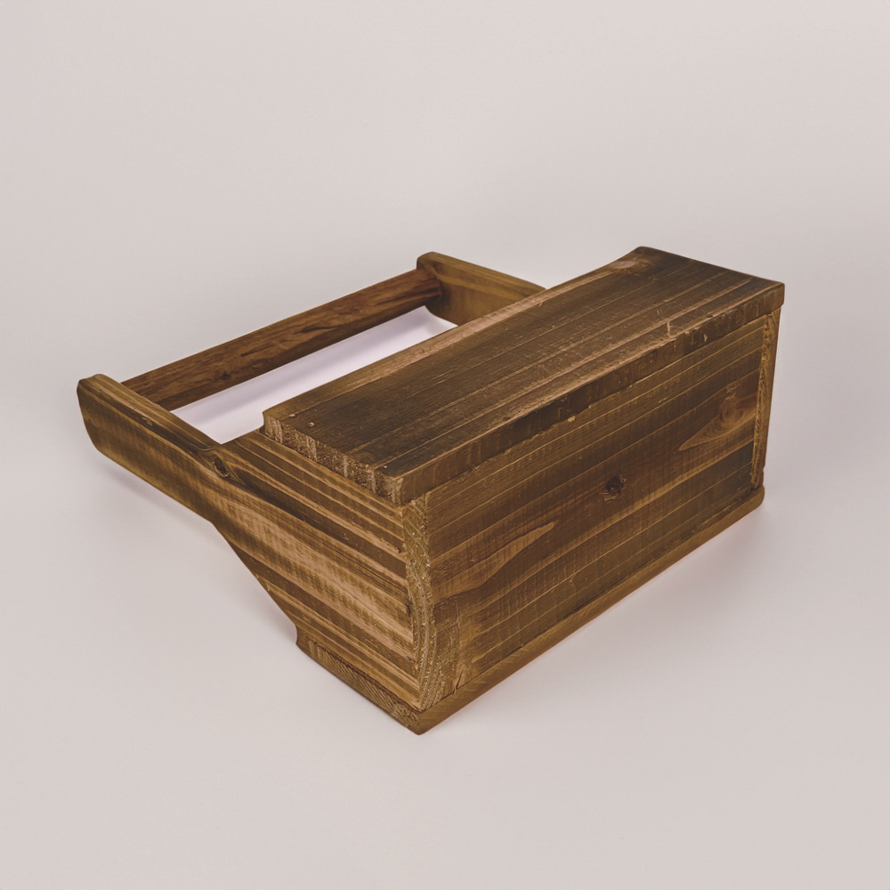 Cross Border New Product Rectangular Wooden Flower Pot Hanging Fleshy Flower Pot Handmade Garden Flower Pot Home Decoration Indoor and Outdoor 3