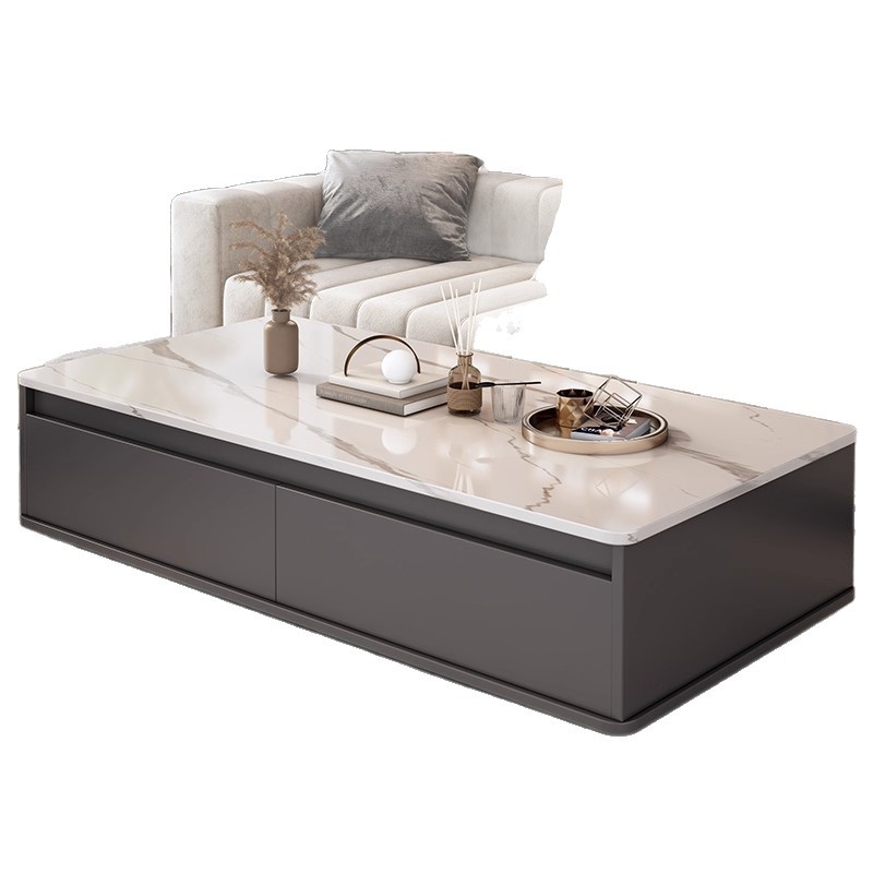 Mesa de té sala de estar doméstica 2026 nuevo estilo de lujo ligero de alto nivel sensación de pequeña casa moderna simple creativa mesa de té cuadrada